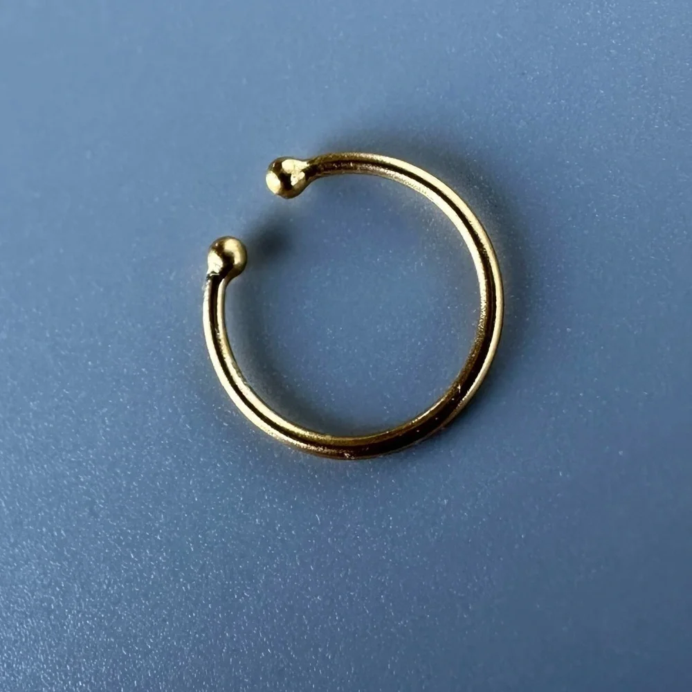 14K Gold Vermeil Sleek Band Ear Cuff for Layered Looks